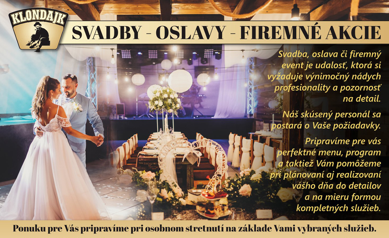 svadba, nova dubnica, Klondajk, svadba v klondajku